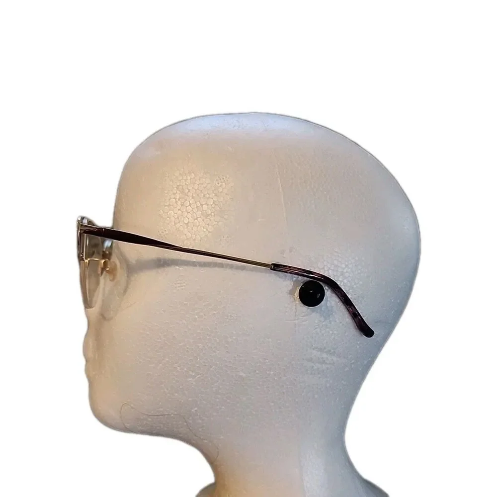 Laura Ashley Ivey Eyeglass Frame 53-15 140 Burgandy Semi Rimless Womens Metal